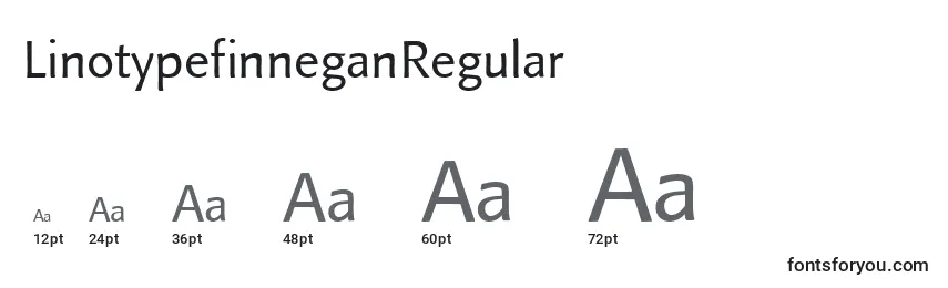 Размеры шрифта LinotypefinneganRegular