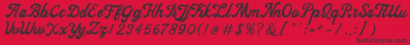 ayangduit Font – Black Fonts on Red Background