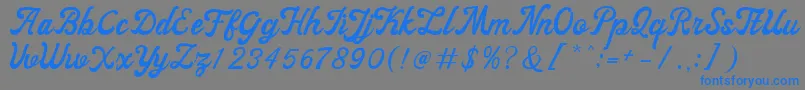 ayangduit Font – Blue Fonts on Gray Background