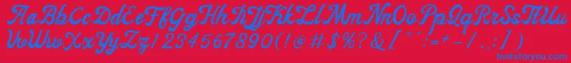 ayangduit Font – Blue Fonts on Red Background