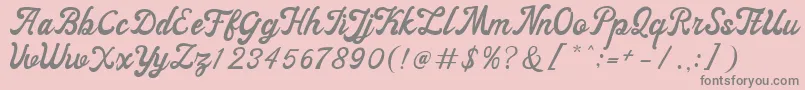 ayangduit Font – Gray Fonts on Pink Background