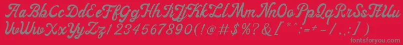 ayangduit Font – Gray Fonts on Red Background