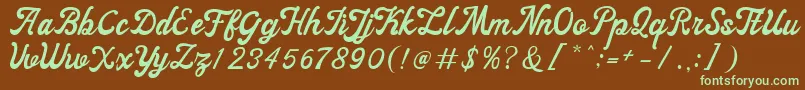 ayangduit Font – Green Fonts on Brown Background