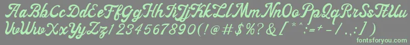 ayangduit Font – Green Fonts on Gray Background