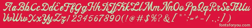 ayangduit Font – Green Fonts on Red Background