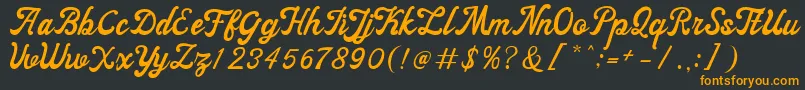 ayangduit Font – Orange Fonts on Black Background