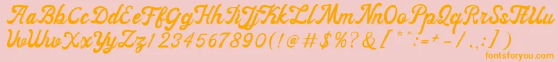 ayangduit Font – Orange Fonts on Pink Background