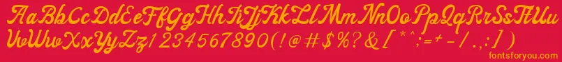 ayangduit Font – Orange Fonts on Red Background