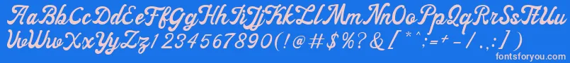 ayangduit Font – Pink Fonts on Blue Background