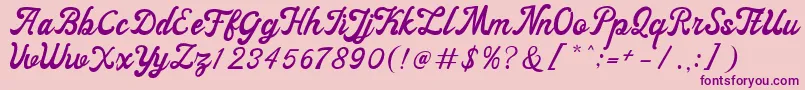 ayangduit Font – Purple Fonts on Pink Background