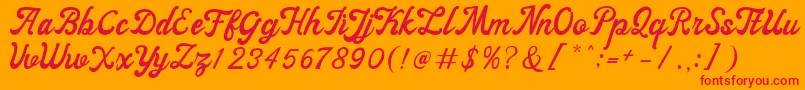 ayangduit Font – Red Fonts on Orange Background