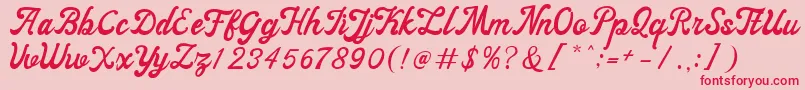 ayangduit Font – Red Fonts on Pink Background