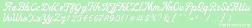 ayangduit Font – White Fonts on Green Background
