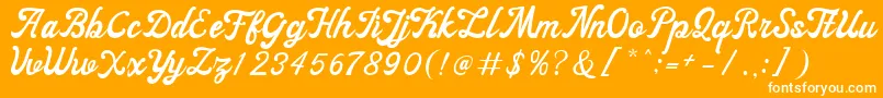 ayangduit Font – White Fonts on Orange Background