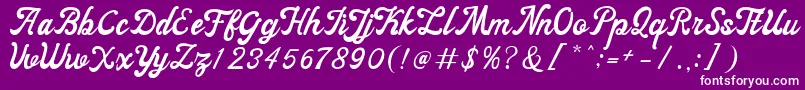 ayangduit Font – White Fonts on Purple Background