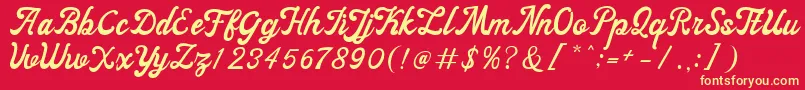 ayangduit Font – Yellow Fonts on Red Background