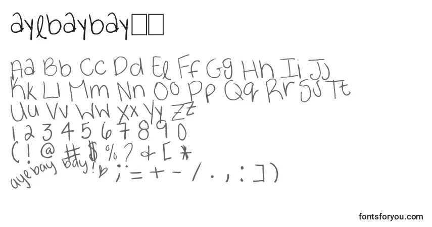 Schriftart AyebaybayР№ – Alphabet, Zahlen, spezielle Symbole