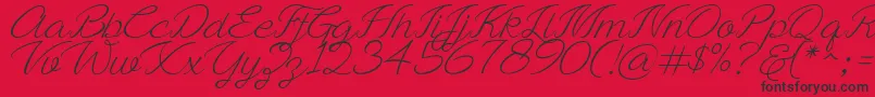 Ayla script Free Demo Font – Black Fonts on Red Background