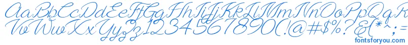 Ayla script Free Demo-fontti – siniset fontit
