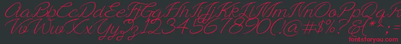 fuente Ayla script Free Demo – Fuentes Rojas Sobre Fondo Negro