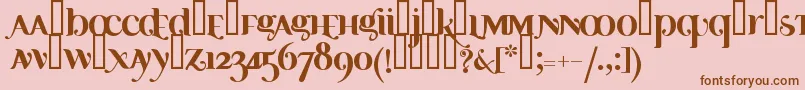 AYOSB    Font – Brown Fonts on Pink Background