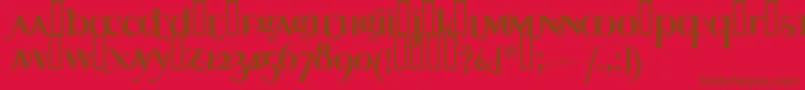 AYOSB    Font – Brown Fonts on Red Background