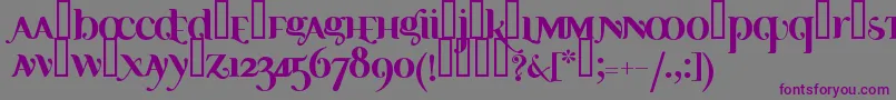 AYOSB    Font – Purple Fonts on Gray Background