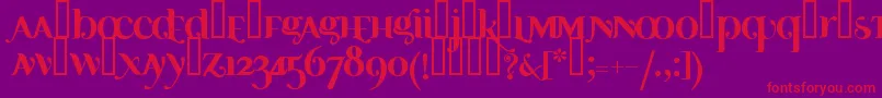 AYOSB    Font – Red Fonts on Purple Background