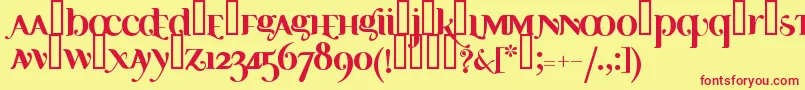 AYOSB    Font – Red Fonts on Yellow Background