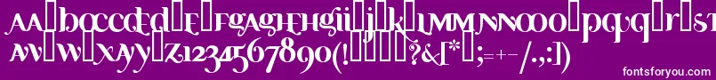 AYOSB    Font – White Fonts on Purple Background