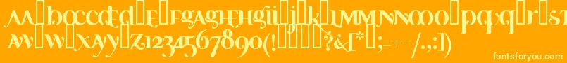 AYOSB    Font – Yellow Fonts on Orange Background