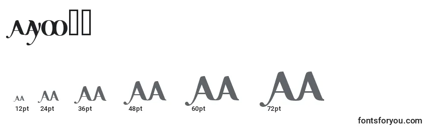 Размеры шрифта AYOSB    (120374)