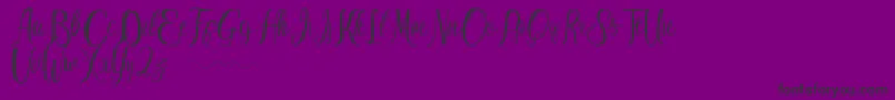 ayu widya Font – Black Fonts on Purple Background