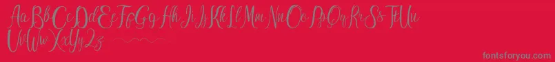 ayu widya Font – Gray Fonts on Red Background