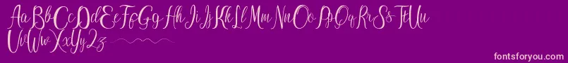 ayu widya Font – Pink Fonts on Purple Background