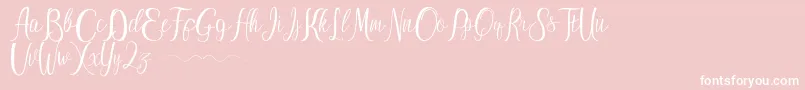 ayu widya-Schriftart – Weiße Schriften auf rosa Hintergrund