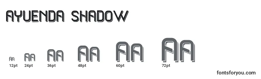Размеры шрифта Ayuenda shadow