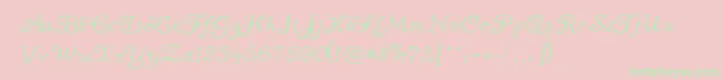 AYUMA    Font – Green Fonts on Pink Background