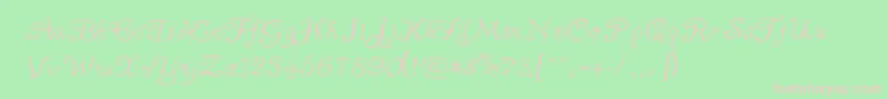 フォントAYUMA    – 緑の背景にピンクのフォント