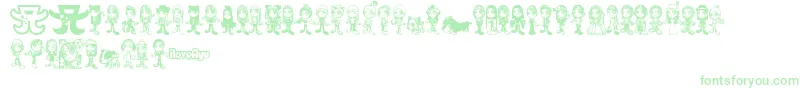 ayupan Font – Green Fonts on White Background