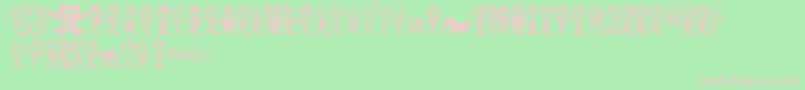 ayupan Font – Pink Fonts on Green Background
