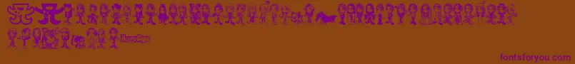 ayupan Font – Purple Fonts on Brown Background