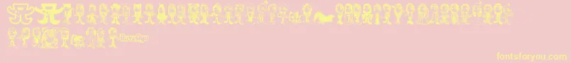 ayupan Font – Yellow Fonts on Pink Background