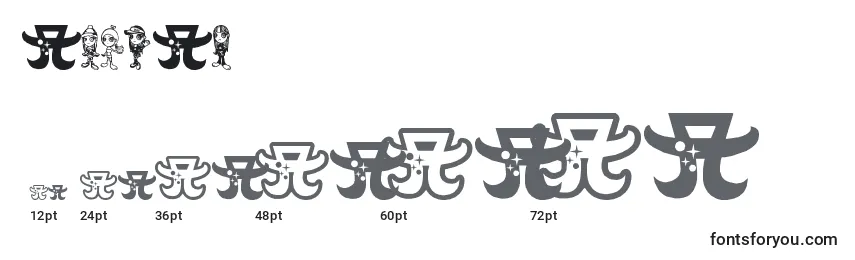 Размеры шрифта Ayupan