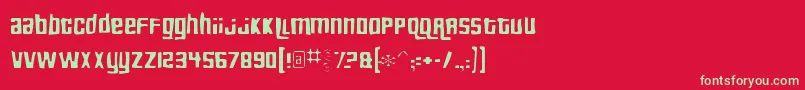 Pricedowngaunt Font – Green Fonts on Red Background