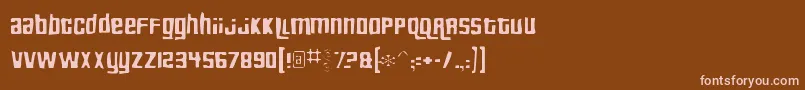 Pricedowngaunt Font – Pink Fonts on Brown Background