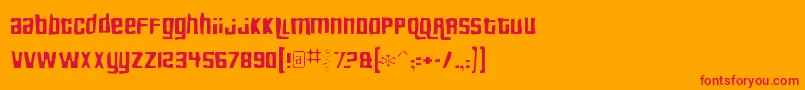 Pricedowngaunt Font – Red Fonts on Orange Background