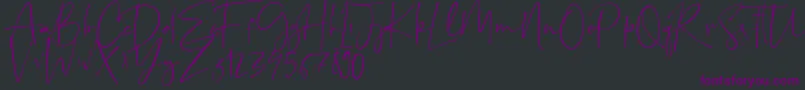 Ayustina Font – Purple Fonts on Black Background