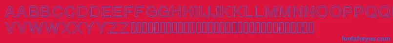 AZ Font – Blue Fonts on Red Background