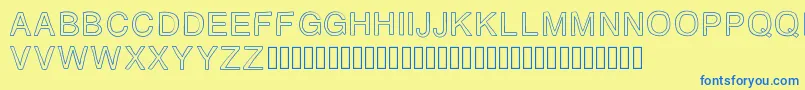 AZ Font – Blue Fonts on Yellow Background